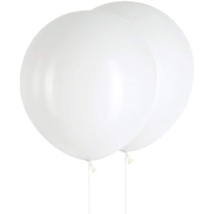 Azowa White Balloon 36 Inch 10 Pcs Giant Round Balloons