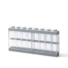 LEgO Minifigure 16 compartment Display case grey