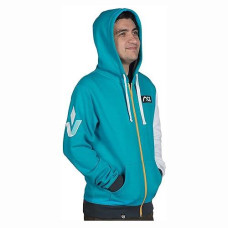 Jinx Overwatch Ultimate Symmetra Men'S Gamer Zip-Up Hoodie, Teal, Medium