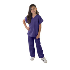 Kids Scrubs Super Soft Children Scrub Set Kids Dress Up 1214 Purple