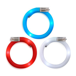 Adjustable Assorted Light Up Redwhiteblue Patriotic Tube Bracelets For 4Th Of July Pack Of 12