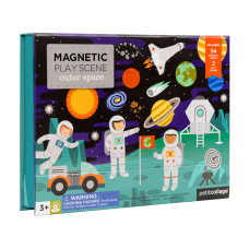 Petit Collage Magnetic Play Scene Outer Space Magnetic Game Board With Mix And Match Magnetic Pieces Ideal For Ages 3 Inc