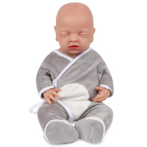 Vollence 18 Inch Sleeping Full Silicone Baby Doll Not Vinyl Dolls Eye Closed Newborn Silicone Baby That Look Real Realistic Lif