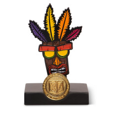 Powera Powera Heavy Metal Crash Bandicoot Statue Aku Aku