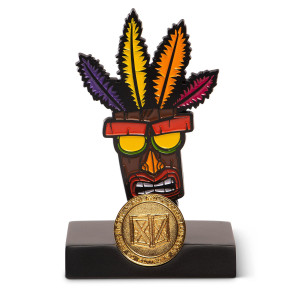 Powera Powera Heavy Metal Crash Bandicoot Statue Aku Aku