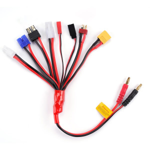 Rc Lipo Battery Charger Adapter Connector Splitter Wire 8 In 1 Octopus Convert Cable To 40Mm Banana Plug Lead Cable For Trx T