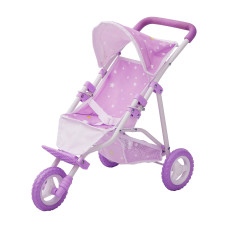 Olivias Little World Twinkle Stars Princess Baby Doll Jogging Stroller Fits Dolls Up To 18 Inches Purplewhite