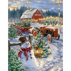 Springboks 500 Piece Jigsaw Puzzle Christmas Tree Farm Made In Usa