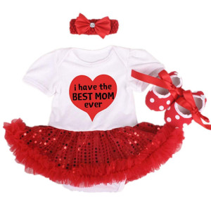 Reborn Baby Doll Clothes Outfit For 2023 Inch Reborns Newborn Babies Matching Clothing Headband Mom Red Heart Tutu Dress Shoes