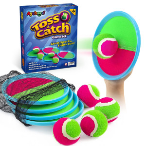 Ayeboovi Toss And Catch Ball Game Outdoor Toys For Kids Yard Games Beach Toys Outside Games For 3 4 5 6 7 8 9 10 Year Old Boys G