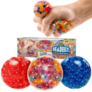 Yoya Toys Beadeez Squeeze Balls Squishy Stress Relief Balls With Water Beads Colorful Sensory Fidget Toys For Kids And Adult