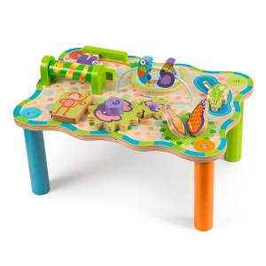 Melissa Doug First Play Childrens Jungle Wooden Activity Table For Toddlers