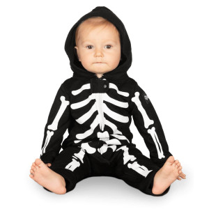 Tipsy Elves Kids Skeleton Halloween Costume Jumpsuit For Babies And Toddlers Unisex Sizing Spooky White Skeleton Halloween C