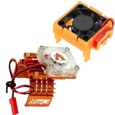 Powerhobby Cooling Fan For Traxxas Velineon Vxl3 Esc 540 Heatsink Motor Fan Combo Orange Fits Traxxas Slash Stampede 2Wd