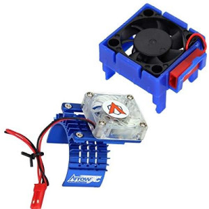 Powerhobby Cooling Fan For Traxxas Velineon Vxl3 Esc 540 Heatsink Motor Fan Blue Fits Slash Stampede 2Wd Rustler Bandit Vxl