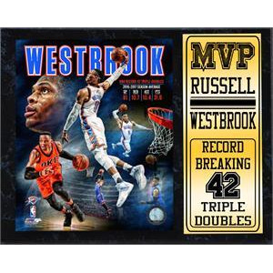 12X15 Stat Plaque Mvp Russell Westbrook Oklahoma City Thunder