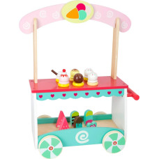 Small Foot Wooden Toys Ice Cream Cart Complete Playset With 12 Ice Cream Cones Designed For Children Ages 3 Years