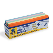 2 Pk Flash Cards Asst Clr 3X9