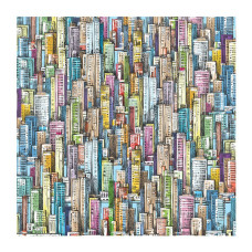 Bgraamiens Puzzleskyscraper Sea1000 Pieces Sketch Colorful Buildings Jigsaw Puzzles