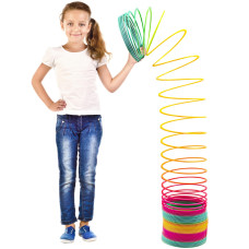 Giant Slinkie Coil Spring Toys For Kids 6 Jumbo Rainbow Slinkie For Gift Big Novelty Toy Huge Springs Toys Large Birthday Pa