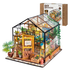 Rolife Diy Miniature Dollhouse Kit Green House With Furniture And Led Wooden Dollhouse Kit Best Birthday And Valentines Day Gif