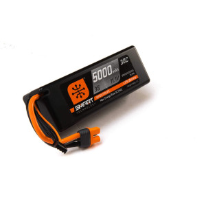 Spektrum Smart Rc Lipo Battery Pack 5000Mah 3S 111V 30C With Ic3 Connector Ec3 Compatible Hard Case Spmx50003S30H3 Black