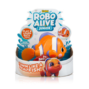 Robo Alive Junior Little Fish Batterypowered Baby Fish Bath Toy By Zuru Bathtub Water Toys With Batteries Orange Fish