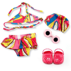 Oct17 Doll Clothes Fits Compatible With American Girl 18 Swimming Outfit