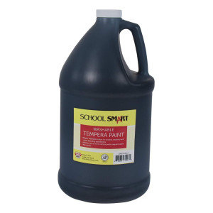 School Smart Washable Tempera Paint Gallon Black