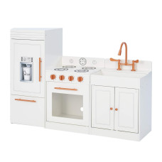 Teamson Kids Little Chef Paris Modular Contemporary Interactive Wooden Play Kitchen With Refrigerator Oven Sink And Storage S