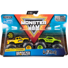 Monster Jam Official Brodozer Vs Gas Monkey Diecast Monster Trucks 164 Scale 2 Pack