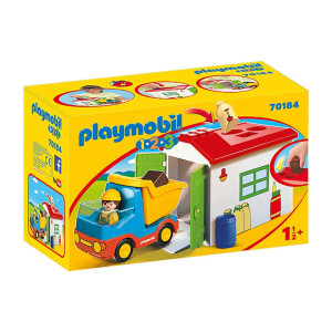 Playmobil 123 Construction Truck With Garage