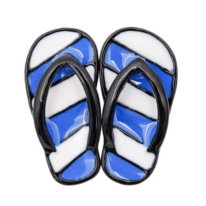 Odoria 112 Miniature Beach Flip Flops Dollhouse Decoration Accessories Blue