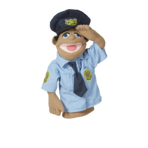 Melissa Doug Police Officer Puppet Cyrus Cy Wren With Detachable Wooden Rod