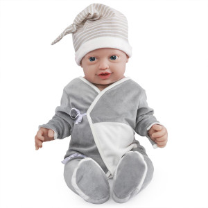 Vollence 23 Platinum Silicone Baby Doll Full Body Realistic Reborn Lifelike Newborn Boy