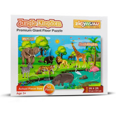 Jungle Safari Jigsaw Animal Puzzle Floor Puzzles For Kids Ages 35 4810 Animal Games Kids Puzzle Large Floor 54 Pieces Jig