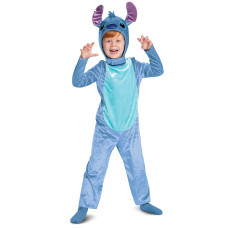 Disguise Stitch Costume For Kids Officially Lilo And Stitch Costume Jumpsuit And Headpiece Toddler Size Medium 3T4T Multico