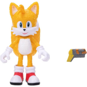 Sonic The Hedgehog 2, 4 Inch Articulated Tails Action Figure With Accessory Inspired By The Sonic 2 Movie