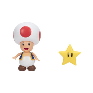 Super Mario 4Inch Acation Figures Toad With Star