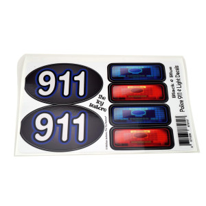 Siren Light 911 Decals Stickers Police Patrol Car Diy Fits Little Tikes Cozy Coupe Step2 Kids Rideon Truck