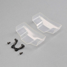 Team Losi Racing Low Front Wing Clear With Mount 2 22 50 Tlr330010 Cartruck Bodies Wings Decals