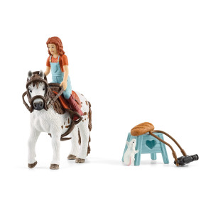 Schleich Horse Club 9Piece Playset Horse Toys For Girls And Boys 512 Years Old Mia And Spotty Multi 15Cm59In