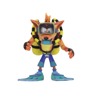 Neca Crash Bandicoot 7 Scale Action Figure Deluxe Crash With Scuba Diving Gear