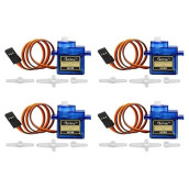 4Pcs Sg90 9G Micro Servos For Rc Robot Helicopter Airplane Controls Car Boat