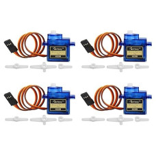 4Pcs Sg90 9G Micro Servos For Rc Robot Helicopter Airplane Controls Car Boat