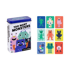 Petit Collage Too Many Monsters Kids Card Game Exciting And Colorful Family Game With Sturdy Storage Tin Included Easy To Pl