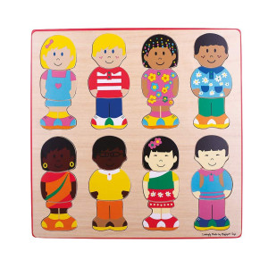 Bigjigs Toys Wooden Jigsaw Puzzle - 24 Piece Multi-colored