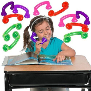 16 Reading Whisper Phones [16 Pack] Auditory Feedback Classroom Manipulative, Speech Therapy Toy Tool - Accelerates Reading Fluency & Pronunciation, Phonic Materials By 4E�S Novelty