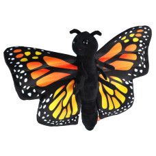 Wild Republic Huggers Butterfly Monarch Plush Toy, Slap Bracelet, Stuffed Animal, Kids Toys, 8
