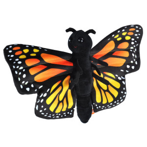 Wild Republic Huggers Butterfly Monarch Plush Toy, Slap Bracelet, Stuffed Animal, Kids Toys, 8"
